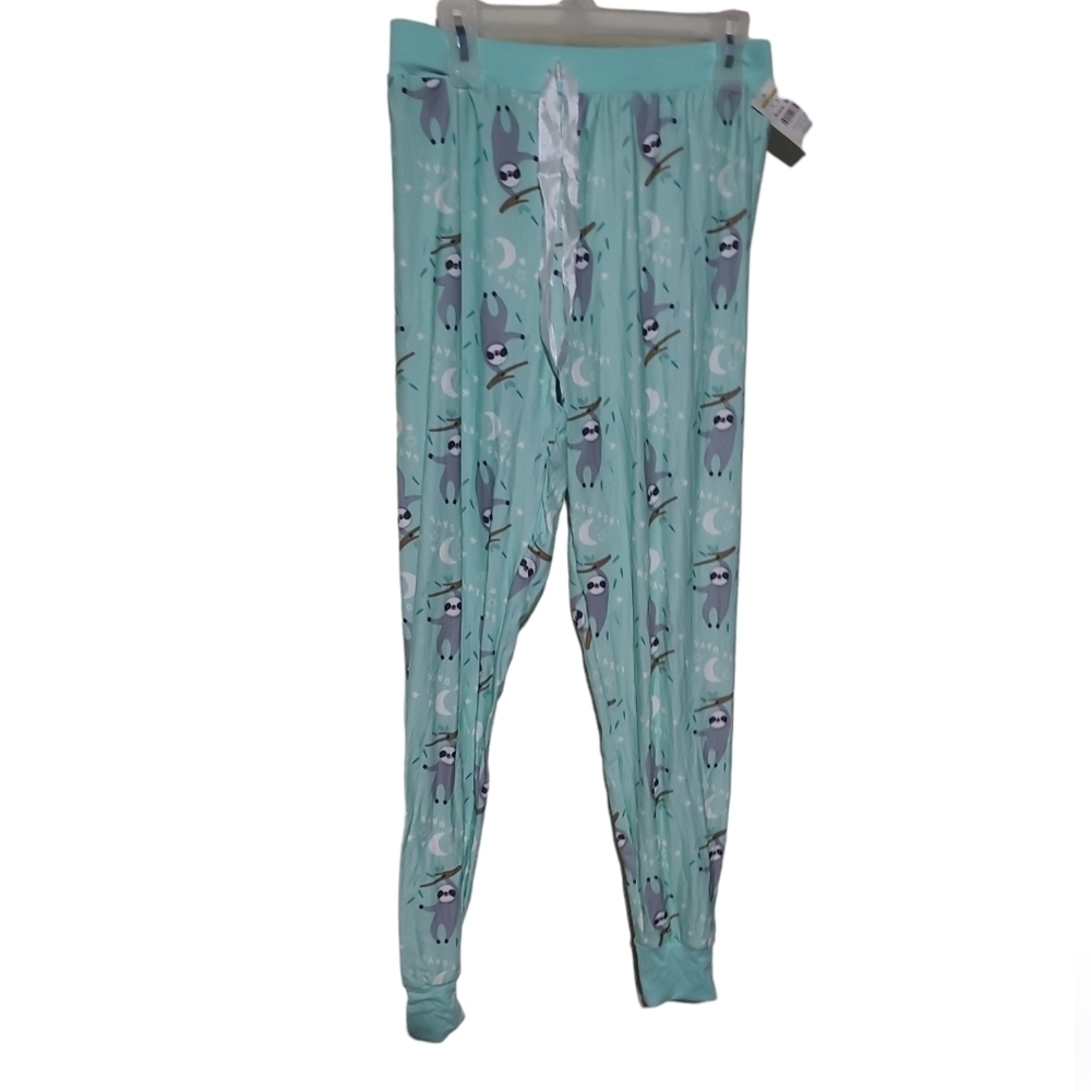 BOBBIE Brooks mint green sloth pajamas pants